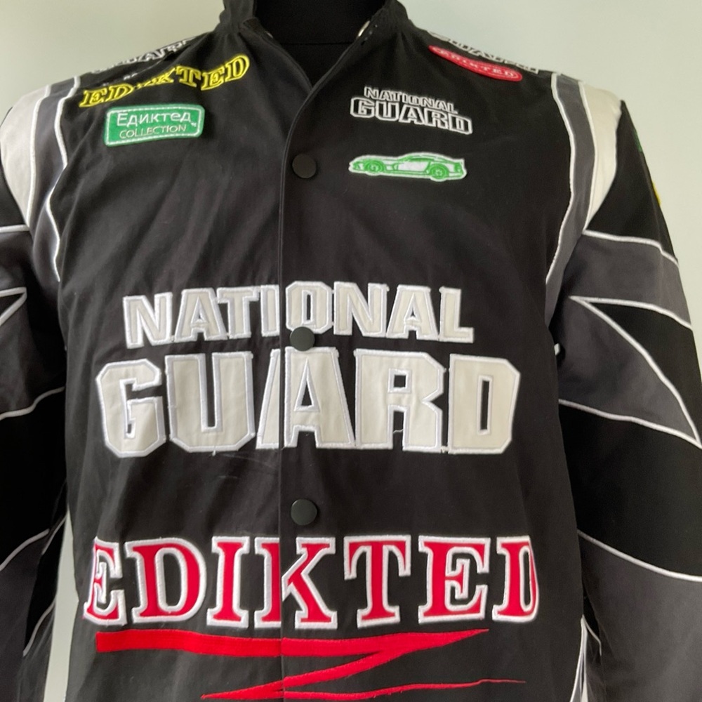 Edikted Rally Patch Racing Car Jacket Size Small - Picture 5 of 7